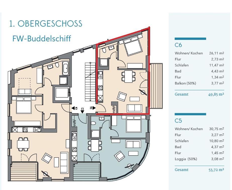 Apartament Buddelschiff - C6 Kappeln Zewnętrze zdjęcie